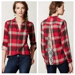 Isabella Sinclair Altay Lace Back Plaid Shirt